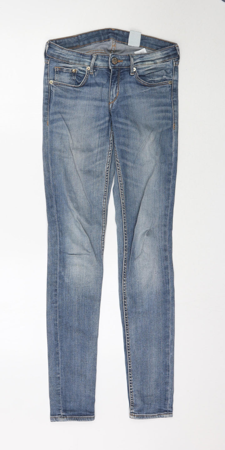 H&M Womens Blue  Denim Skinny Jeans Size 26 in L32 in