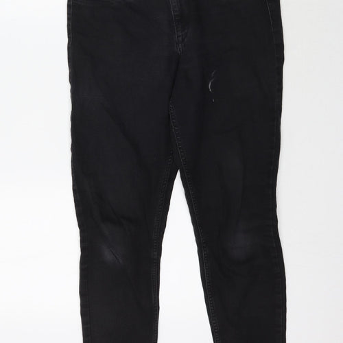 Preworn Womens Black  Denim Skinny Jeans Size M L28 in