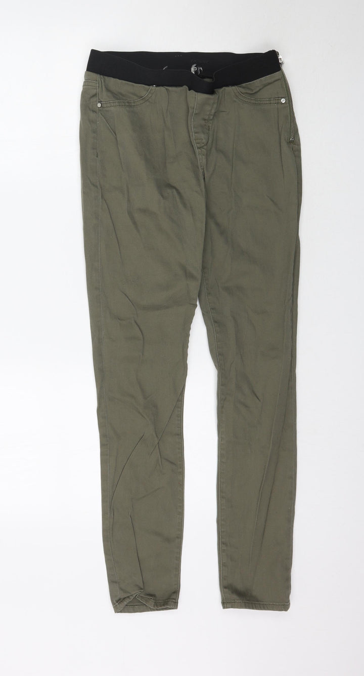 Preworn Womens Green  Denim Skinny Jeans Size 28 in L29 in