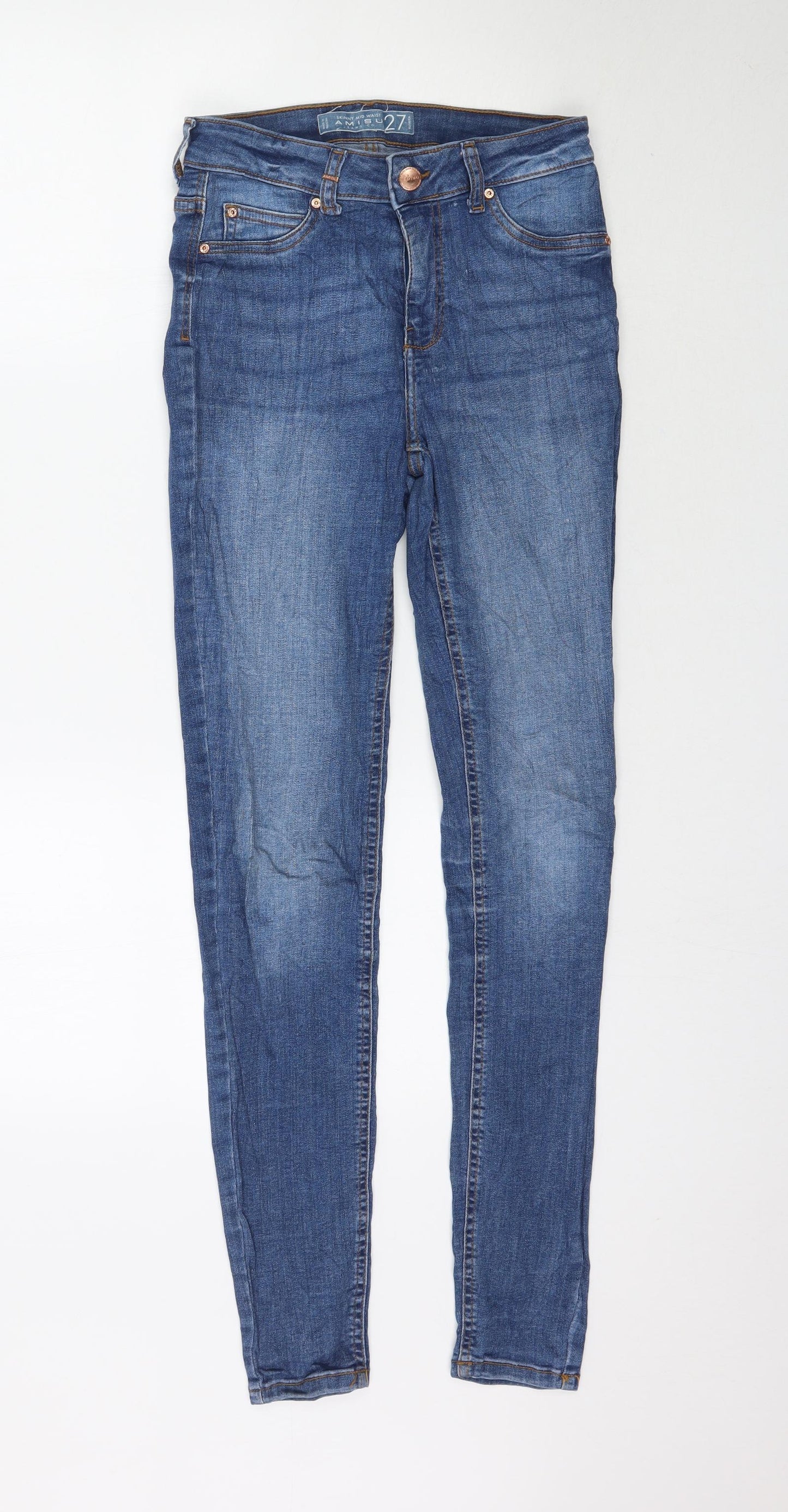Amisu Womens Blue  Denim Skinny Jeans Size 27 in L31 in