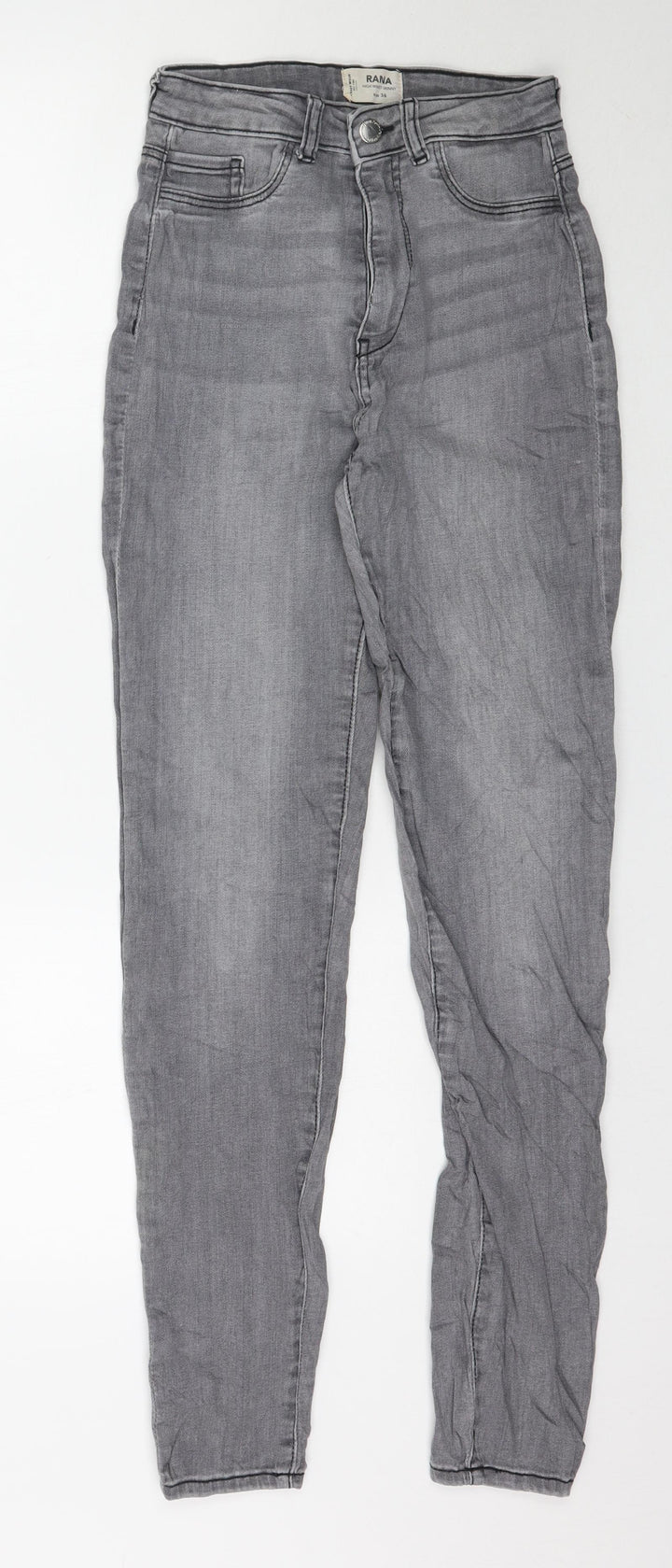 TALLY WEiJL Womens Grey  Denim Skinny Jeans Size 8 L31 in