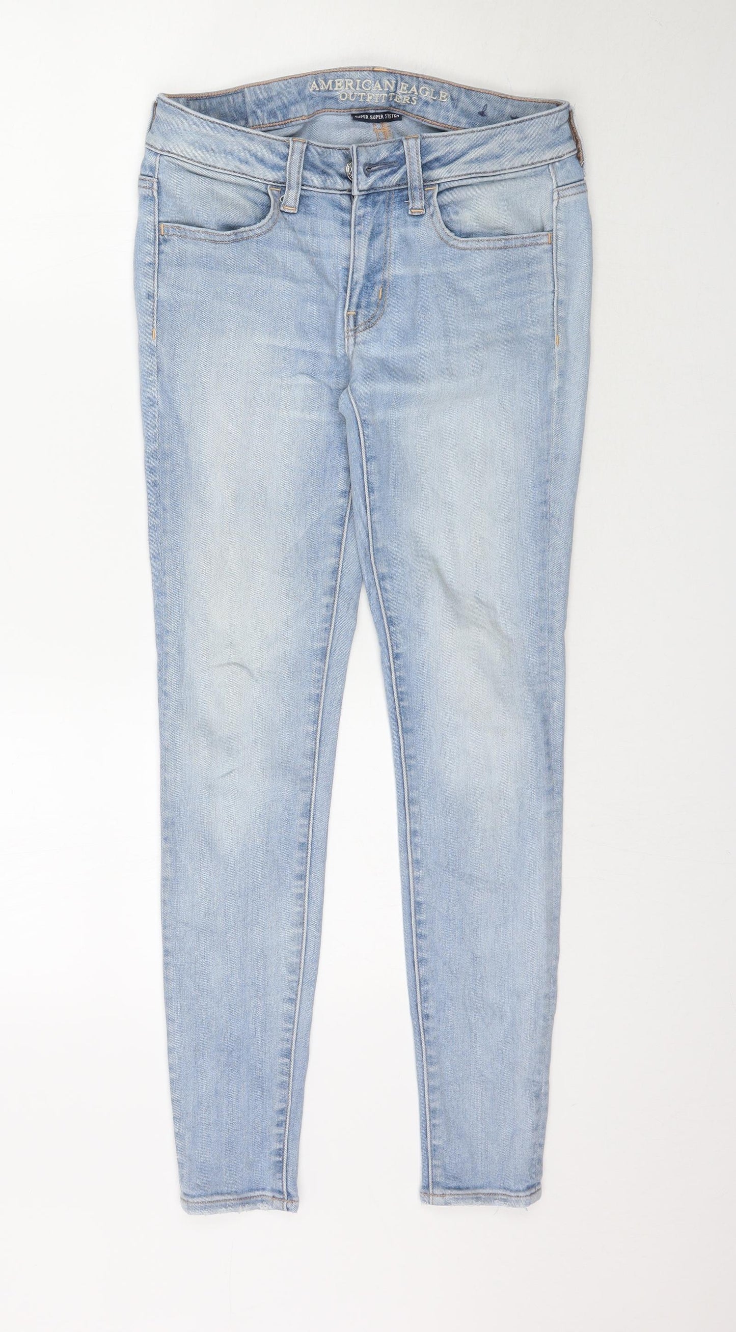 American Eagle Outfitters Womens Blue  Denim Skinny Jeans Size S L29 in