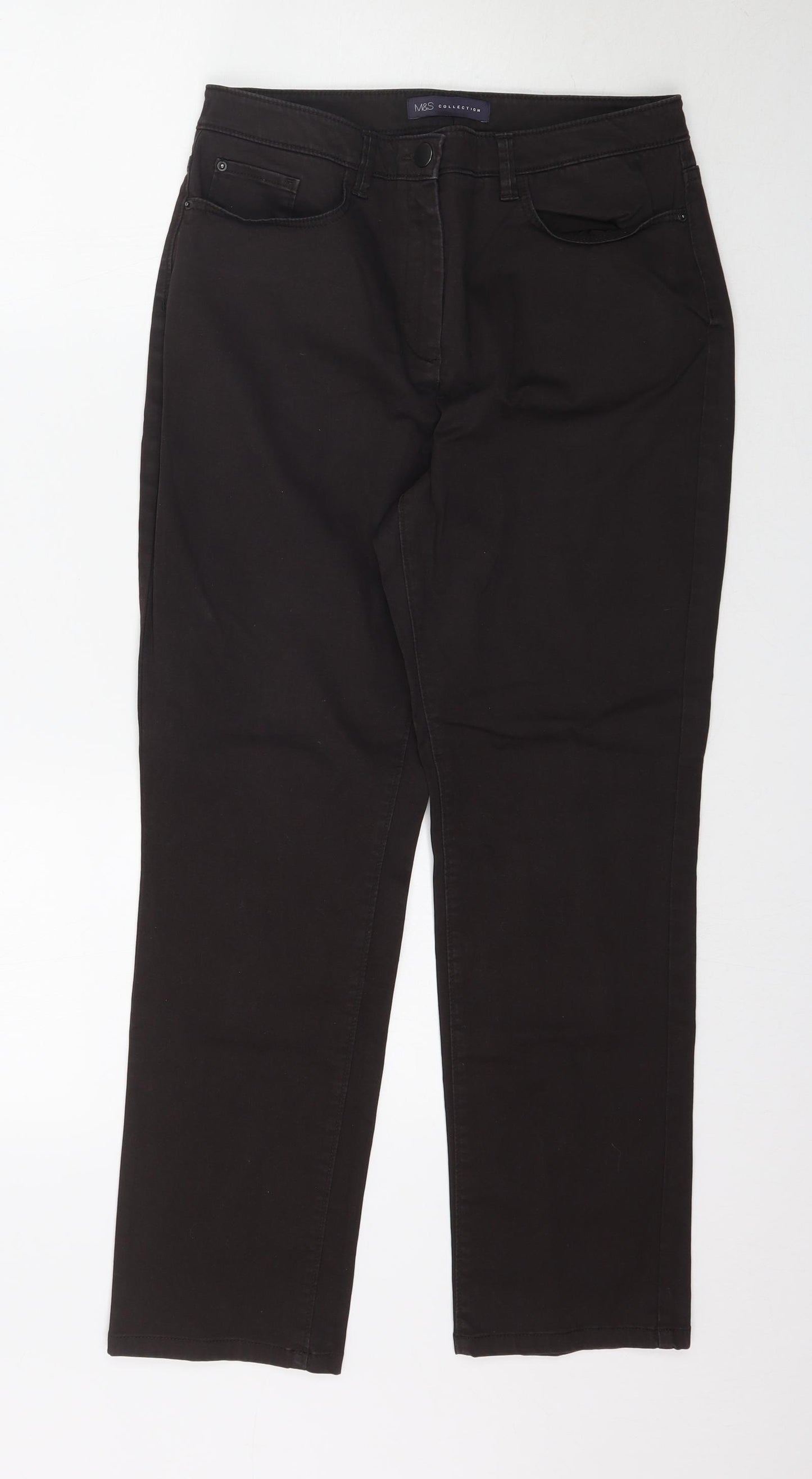Marks and Spencer Womens Brown   Trousers  Size 10 L27 in