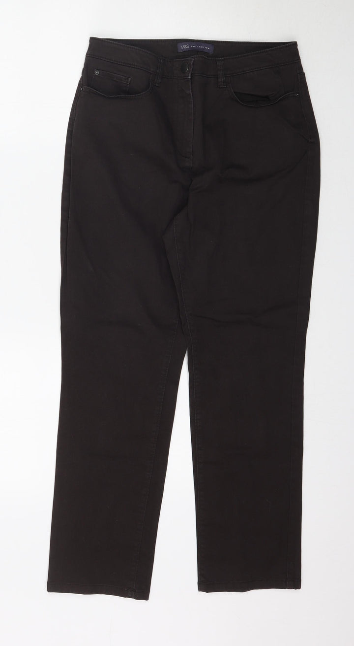 Marks and Spencer Womens Brown   Trousers  Size 10 L27 in