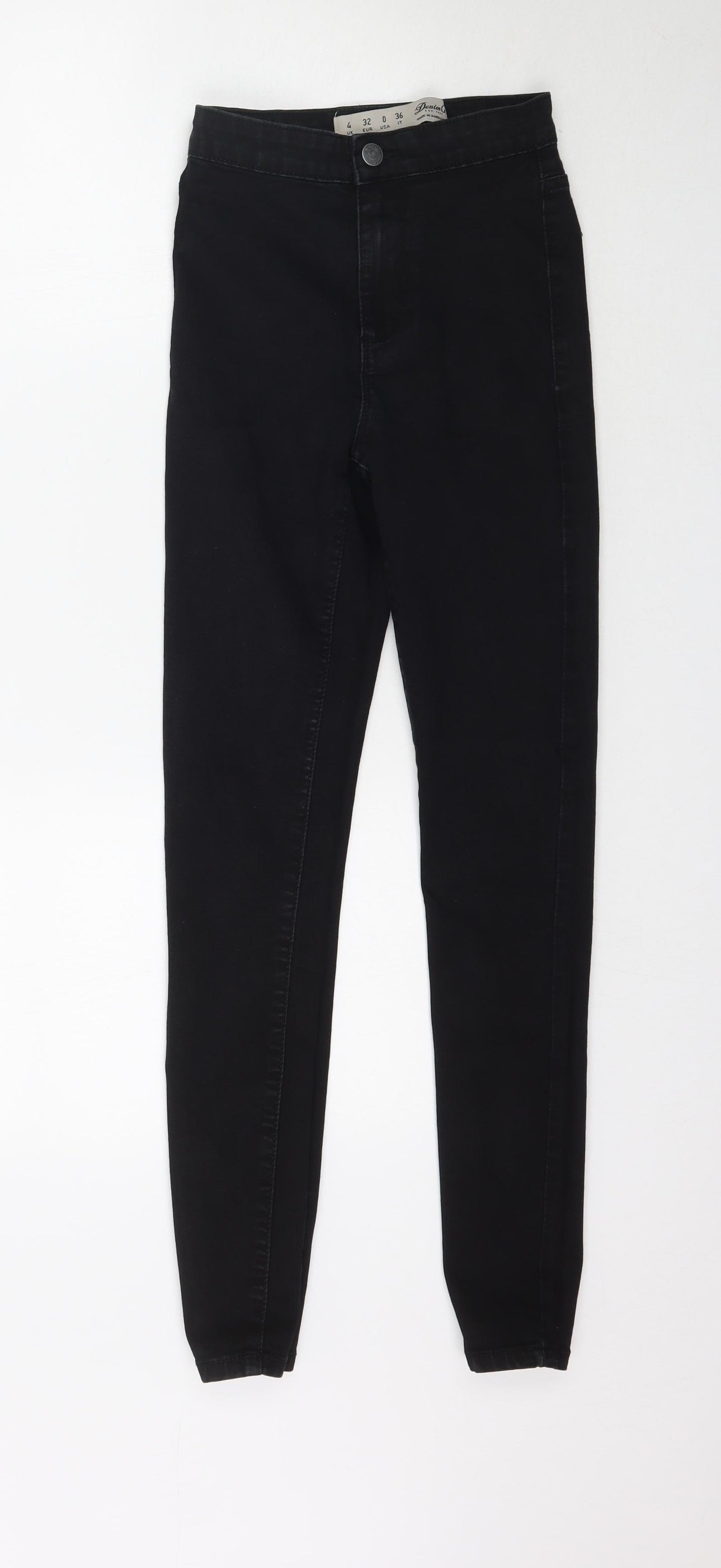 Denim Co. Womens Black  Denim Skinny Jeans Size 4 L28 in