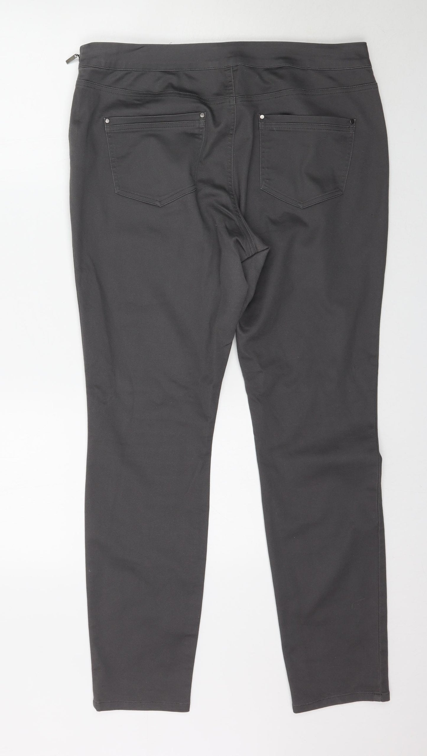 Wallis Womens Grey  Denim Skinny Jeans Size 14 L31 in
