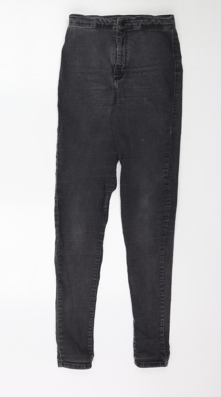 Topshop Womens Grey  Denim Skinny Jeans Size 28 in L30 in