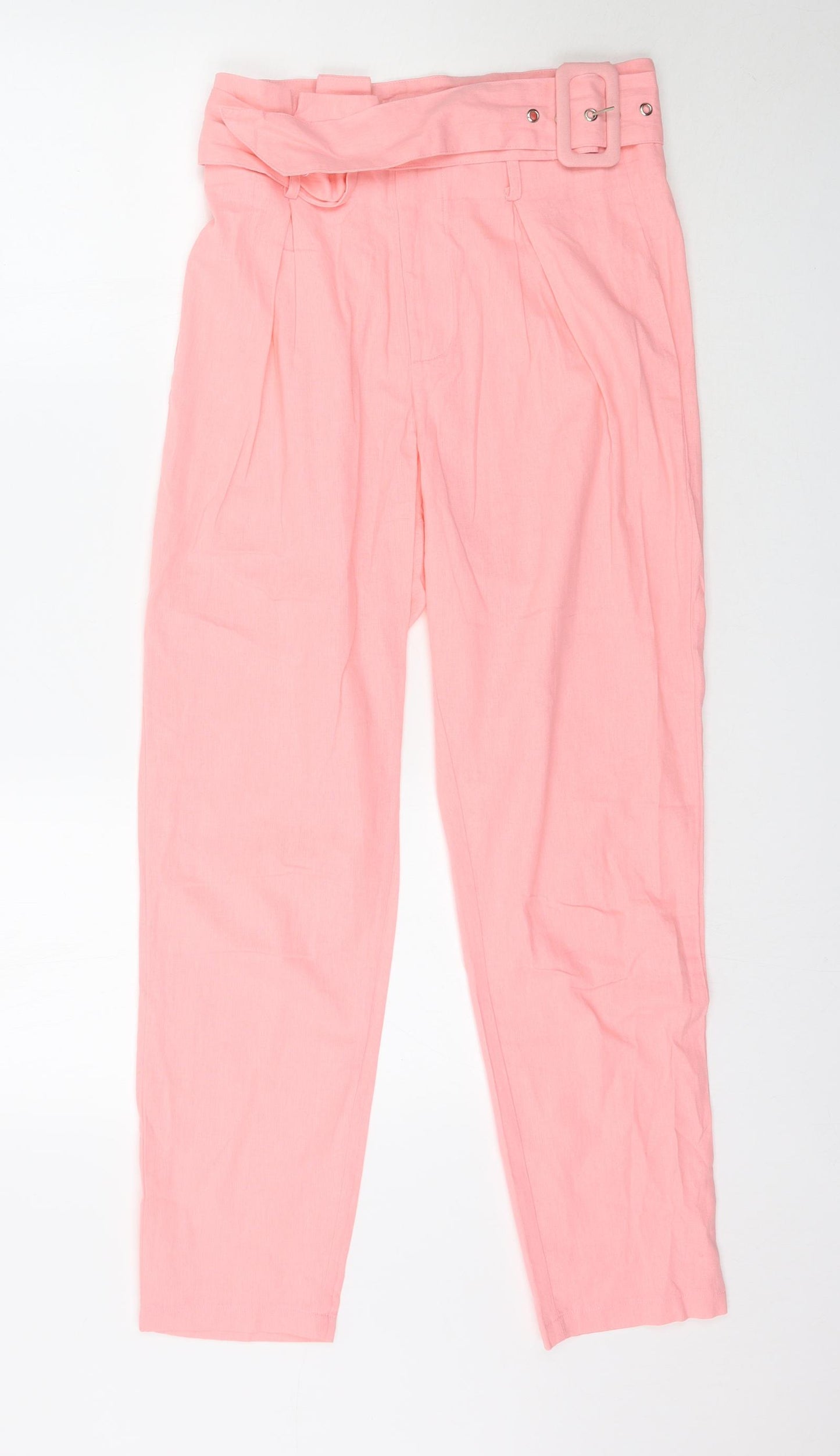 Pretty Little Thing Womens Pink   Trousers  Size 10 L27 in