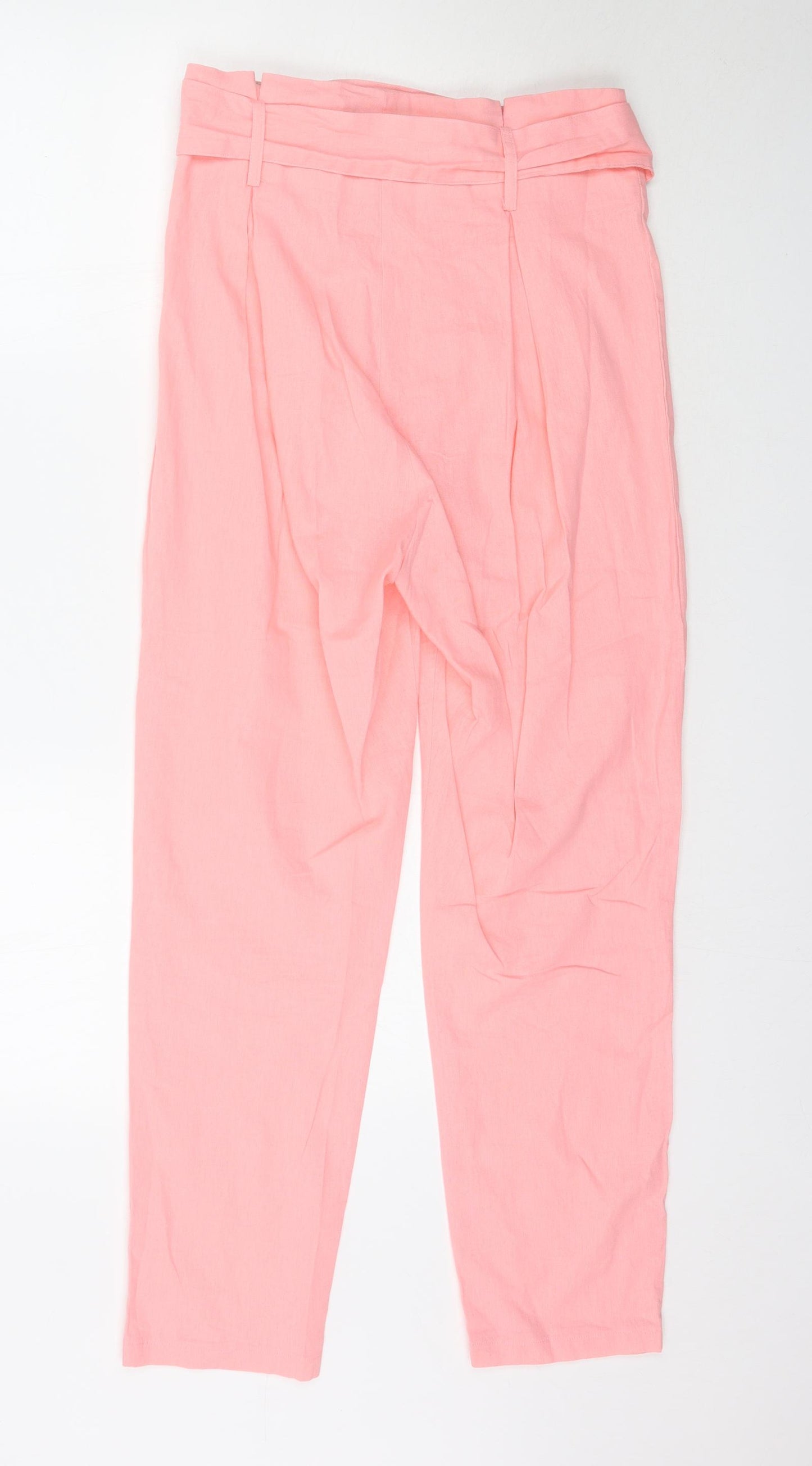 Pretty Little Thing Womens Pink   Trousers  Size 10 L27 in