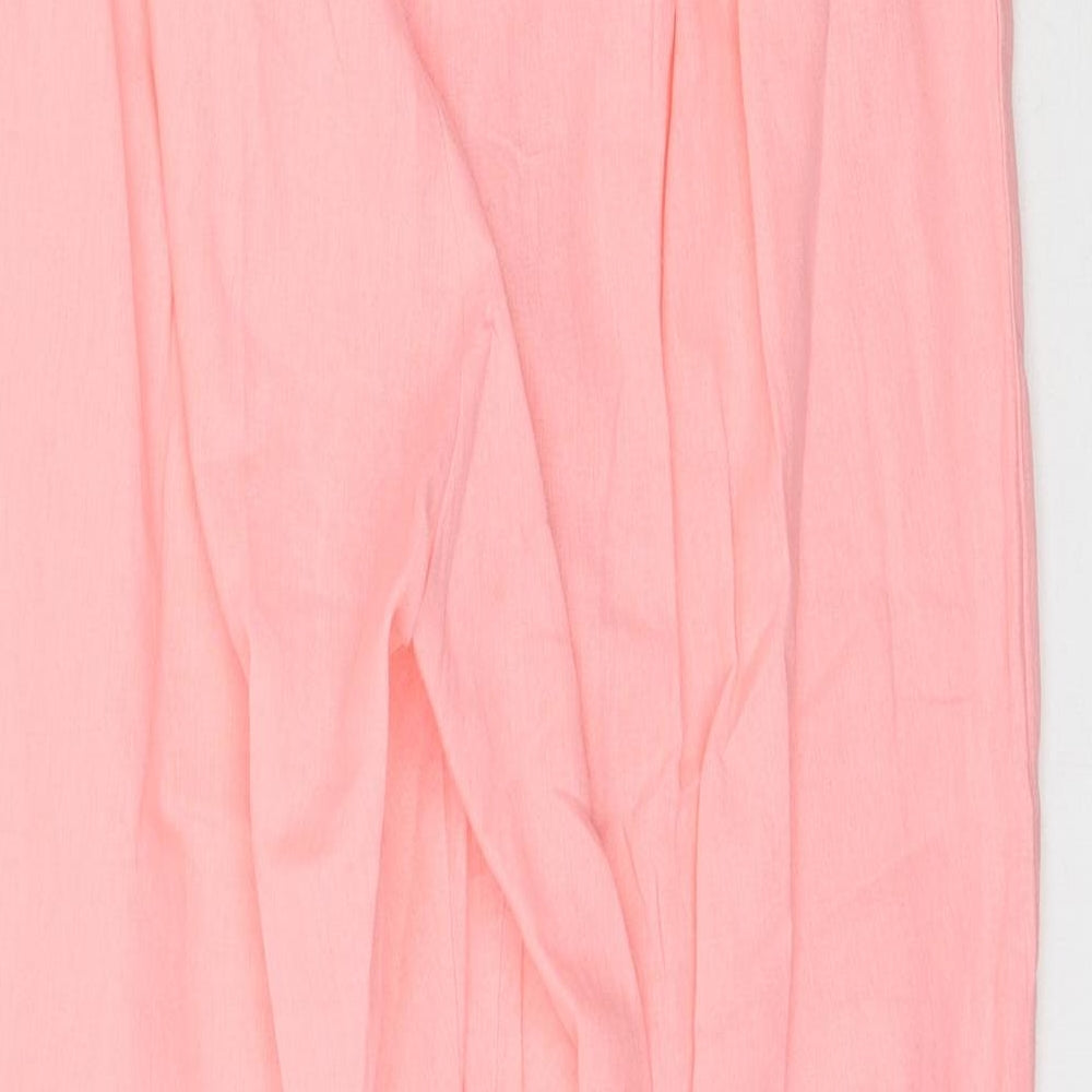 Pretty Little Thing Womens Pink   Trousers  Size 10 L27 in