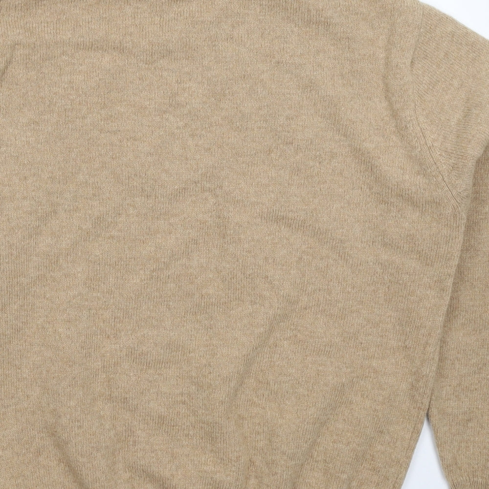 House of Bruar Mens Beige  Knit Pullover Jumper Size M