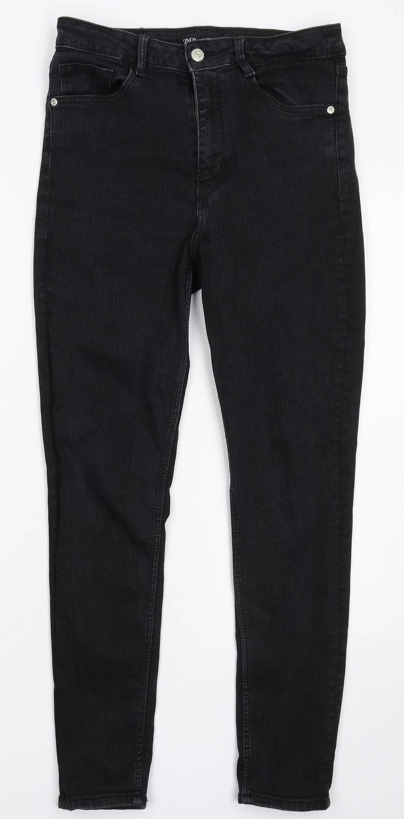 Zara Womens Black  Denim Skinny Jeans Size 12 L28 in