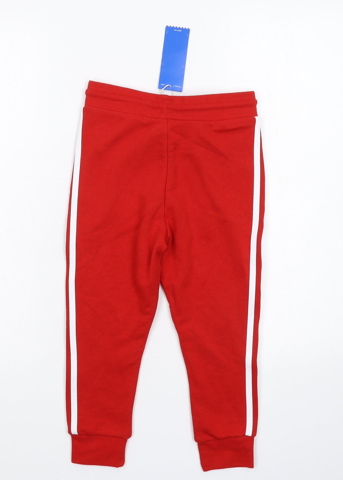 adidas Boys Red Striped  Jogger Trousers Size 4-5 Years