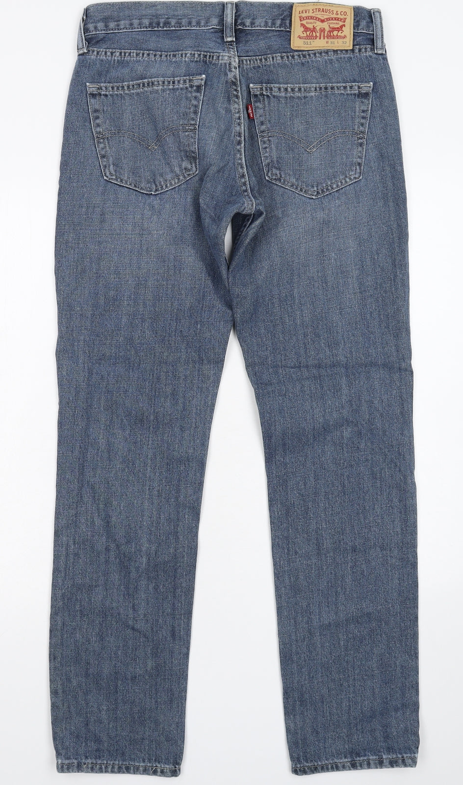 Levi's Mens Blue  Denim Tapered Jeans Size 31 L32 in