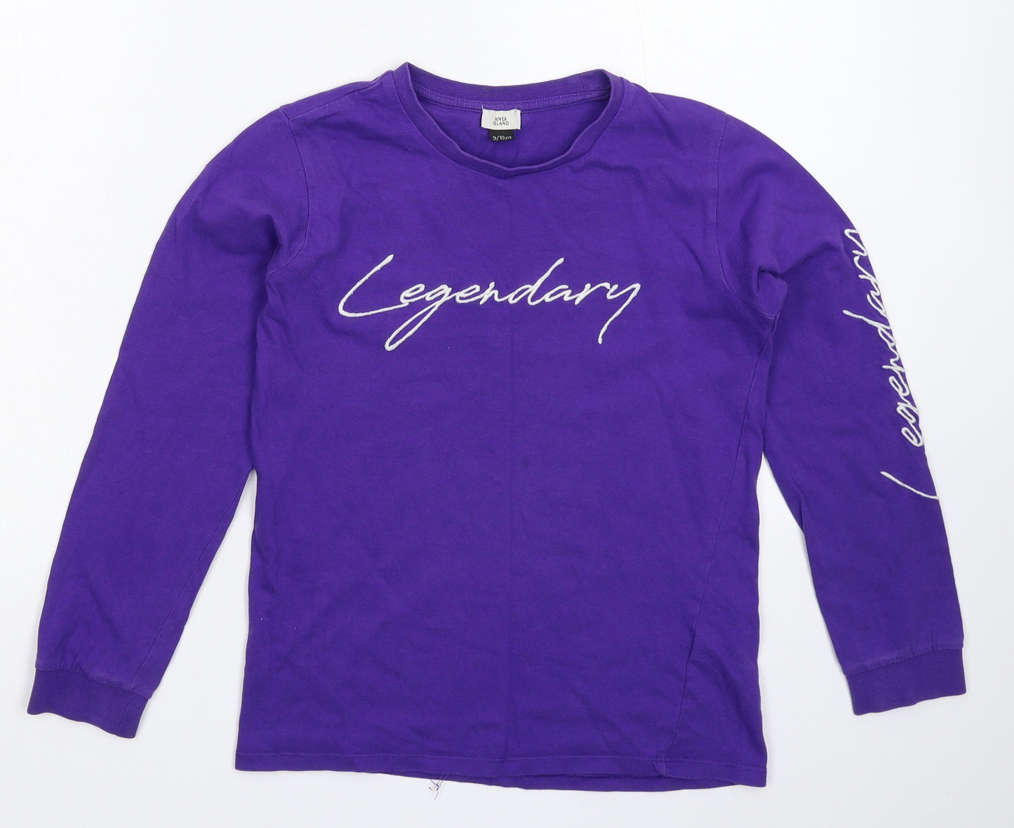 River Island Boys Purple   Pullover Sweatshirt Size 9-10 Years