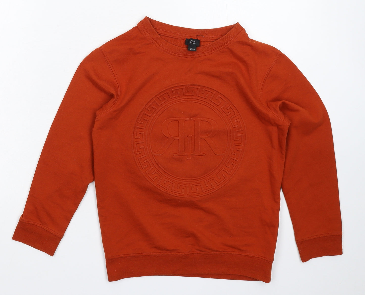 River Island Boys Orange   Pullover Sweatshirt Size 7-8 Years
