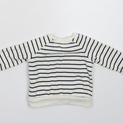 Primark Baby White Striped  Pullover Jumper Size 3-6 Months
