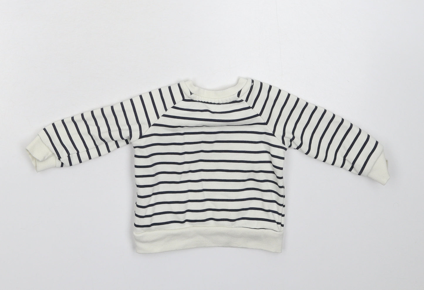 Primark Baby White Striped  Pullover Jumper Size 3-6 Months