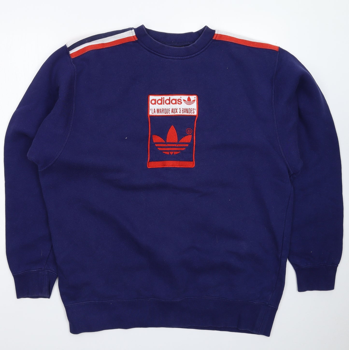 adidas Mens Blue   Pullover Sweatshirt Size 2XL