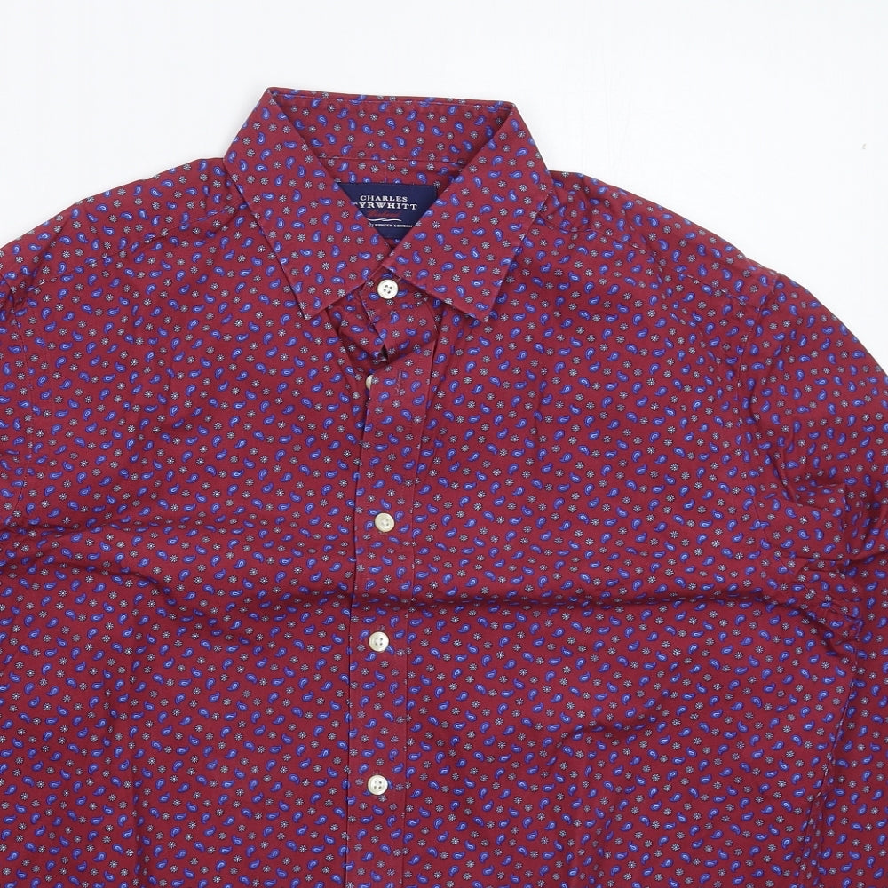 Charles Tyrwhitt Mens Purple    Dress Shirt Size M