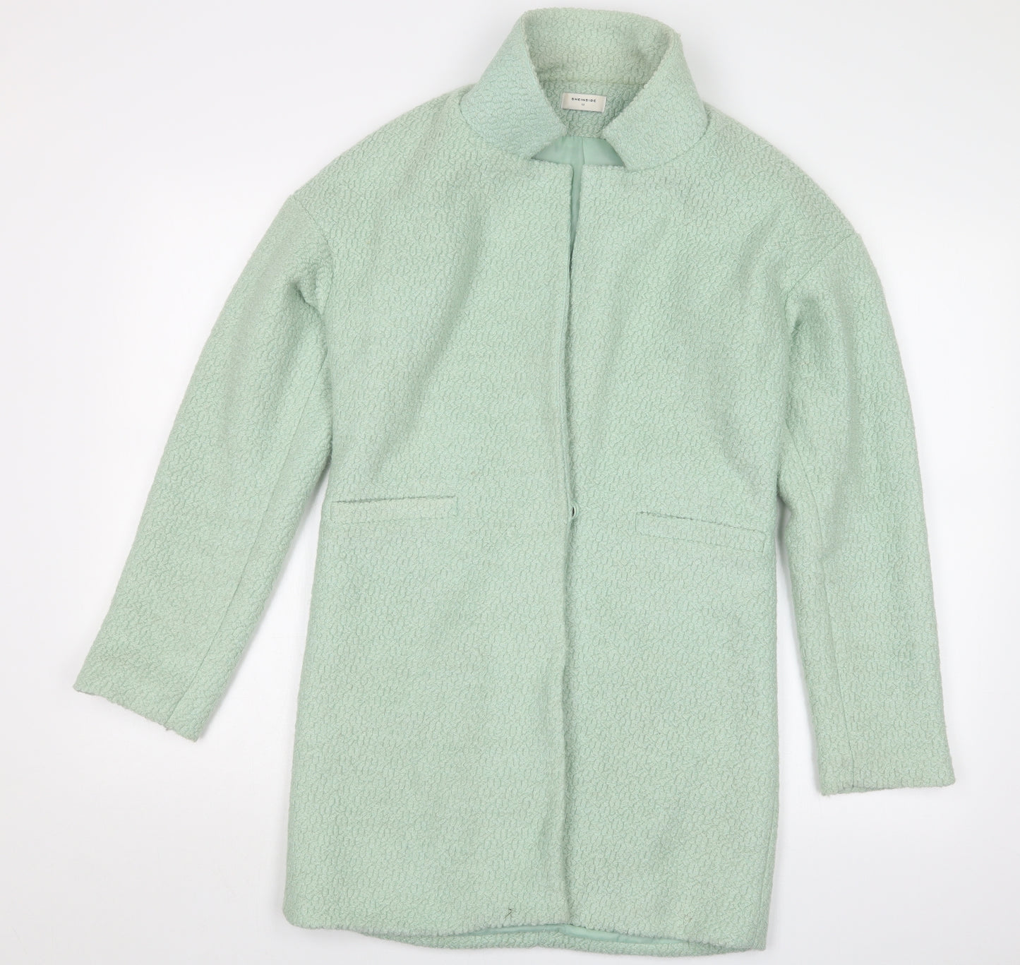 Sheinside Womens Green   Pea Coat Coat Size M