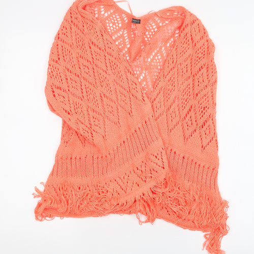 Atmosphere Womens Orange  Knit Cardigan Jumper Size 14