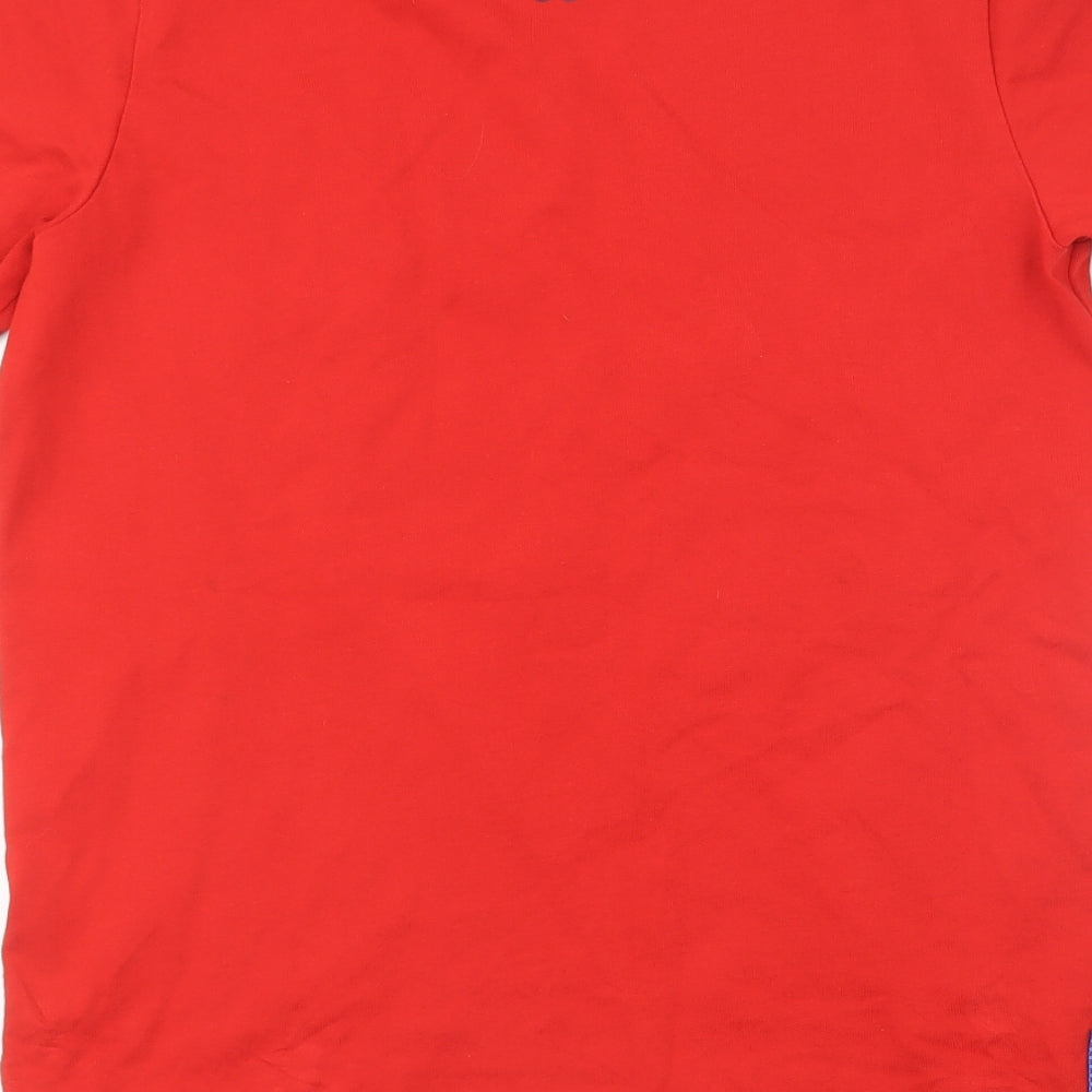 adidas Boys Red   Basic T-Shirt Size 11-12 Years