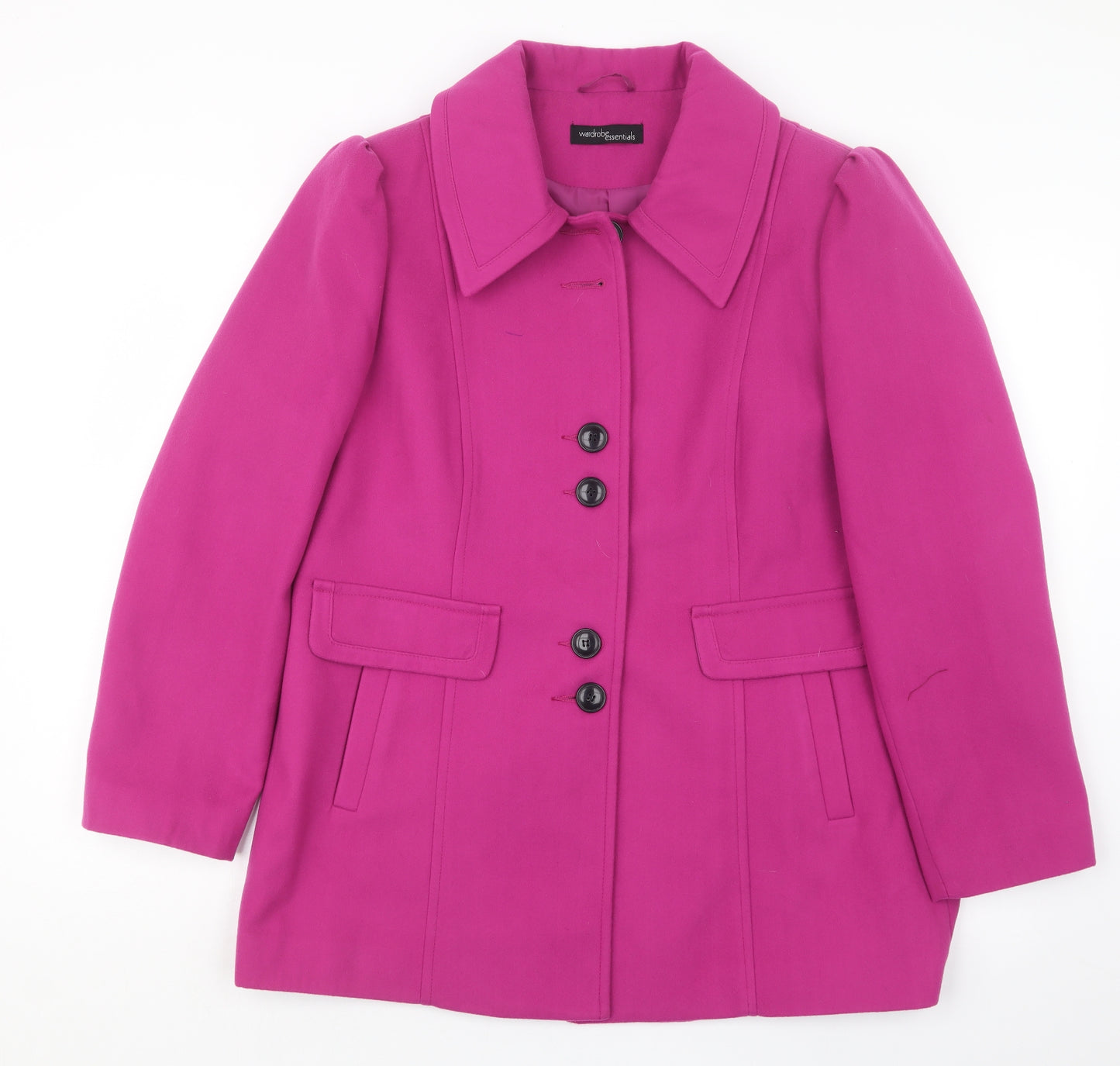 Wardrobe Essentials Womens Purple   Pea Coat Coat Size 14