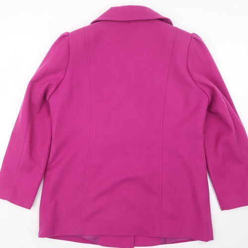 Wardrobe Essentials Womens Purple   Pea Coat Coat Size 14