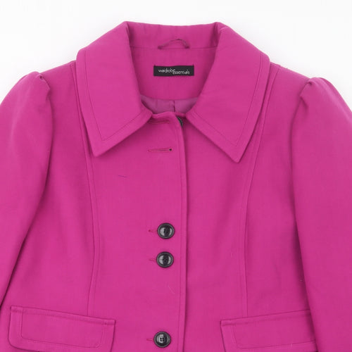 Wardrobe Essentials Womens Purple   Pea Coat Coat Size 14