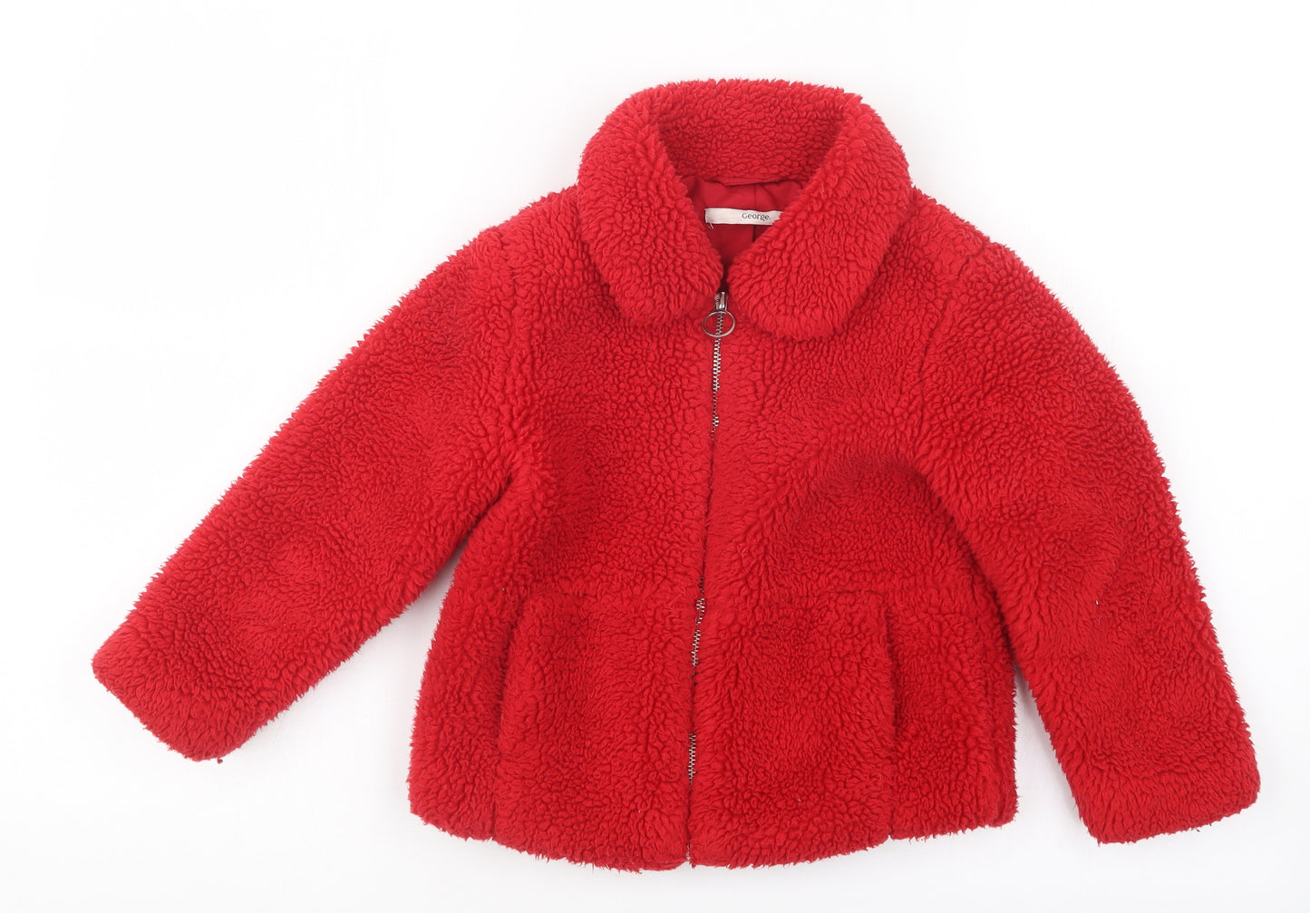 George Girls Red   Jacket  Size 4-5 Years