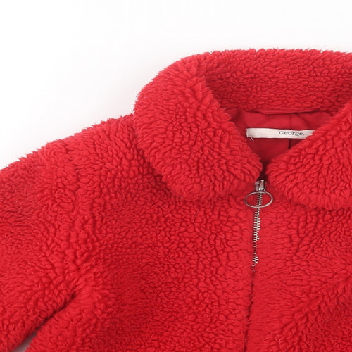George Girls Red   Jacket  Size 4-5 Years