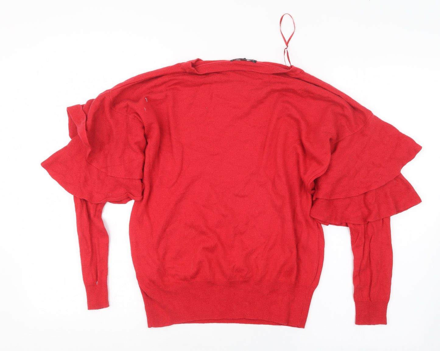 F&F Womens Red  Knit Pullover Jumper Size 10