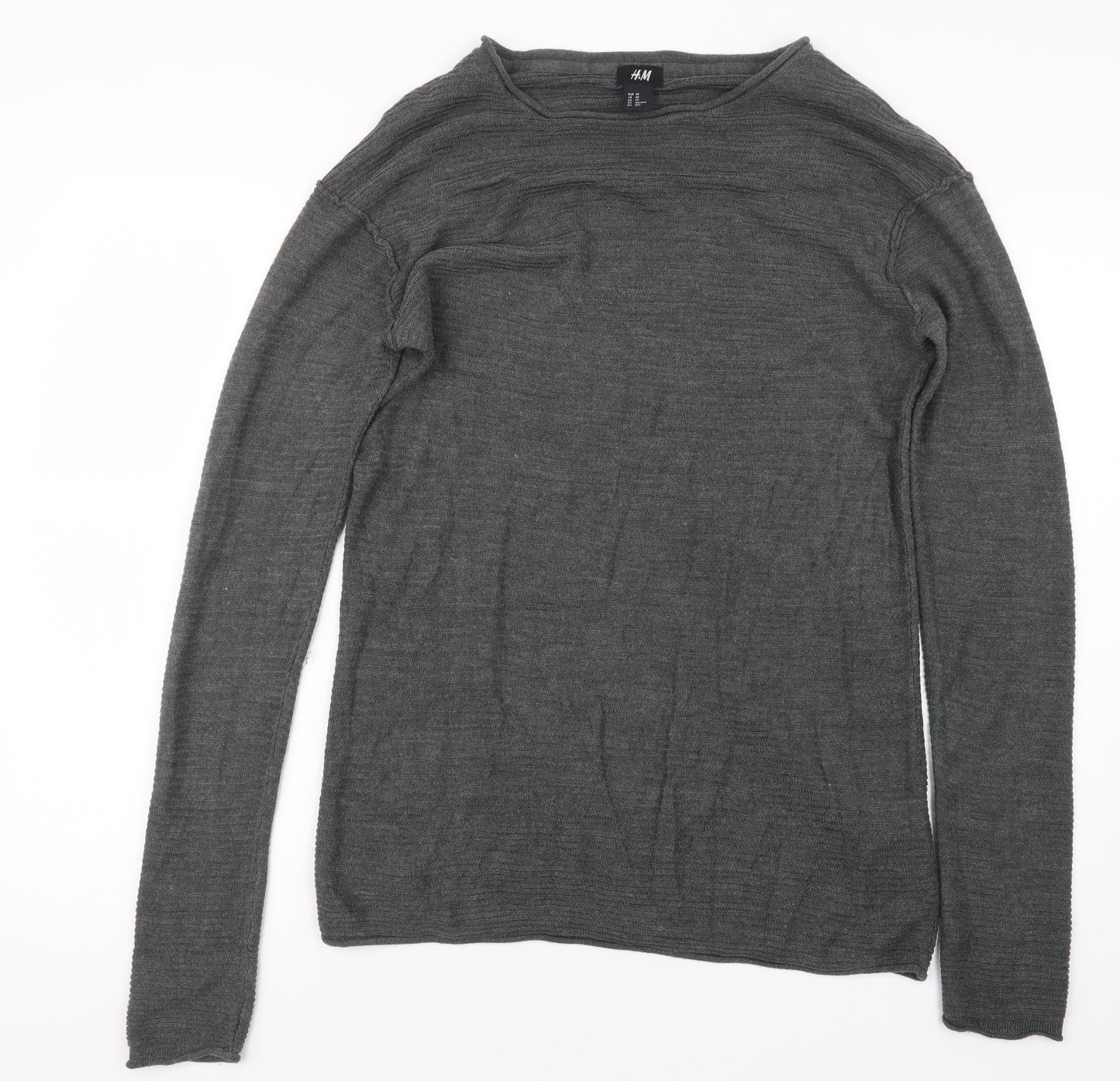 H&M Womens Grey  Knit Pullover Jumper Size XS