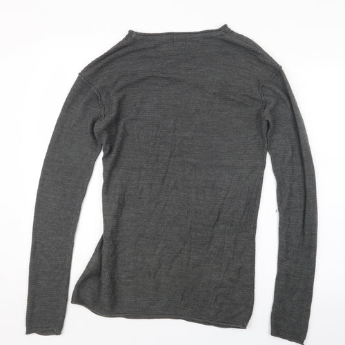 H&M Womens Grey  Knit Pullover Jumper Size XS