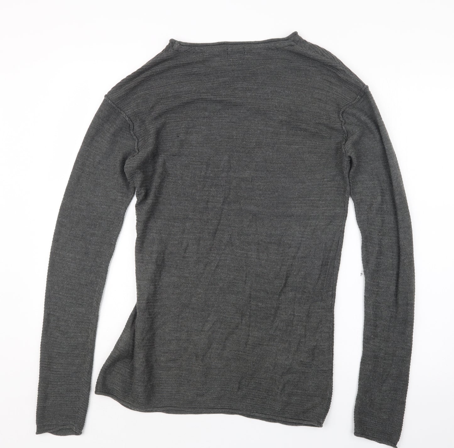 H&M Womens Grey  Knit Pullover Jumper Size XS