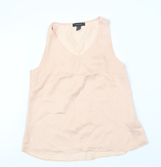 Front view of Atmosphere women’s pink basic button-up, size UK 10