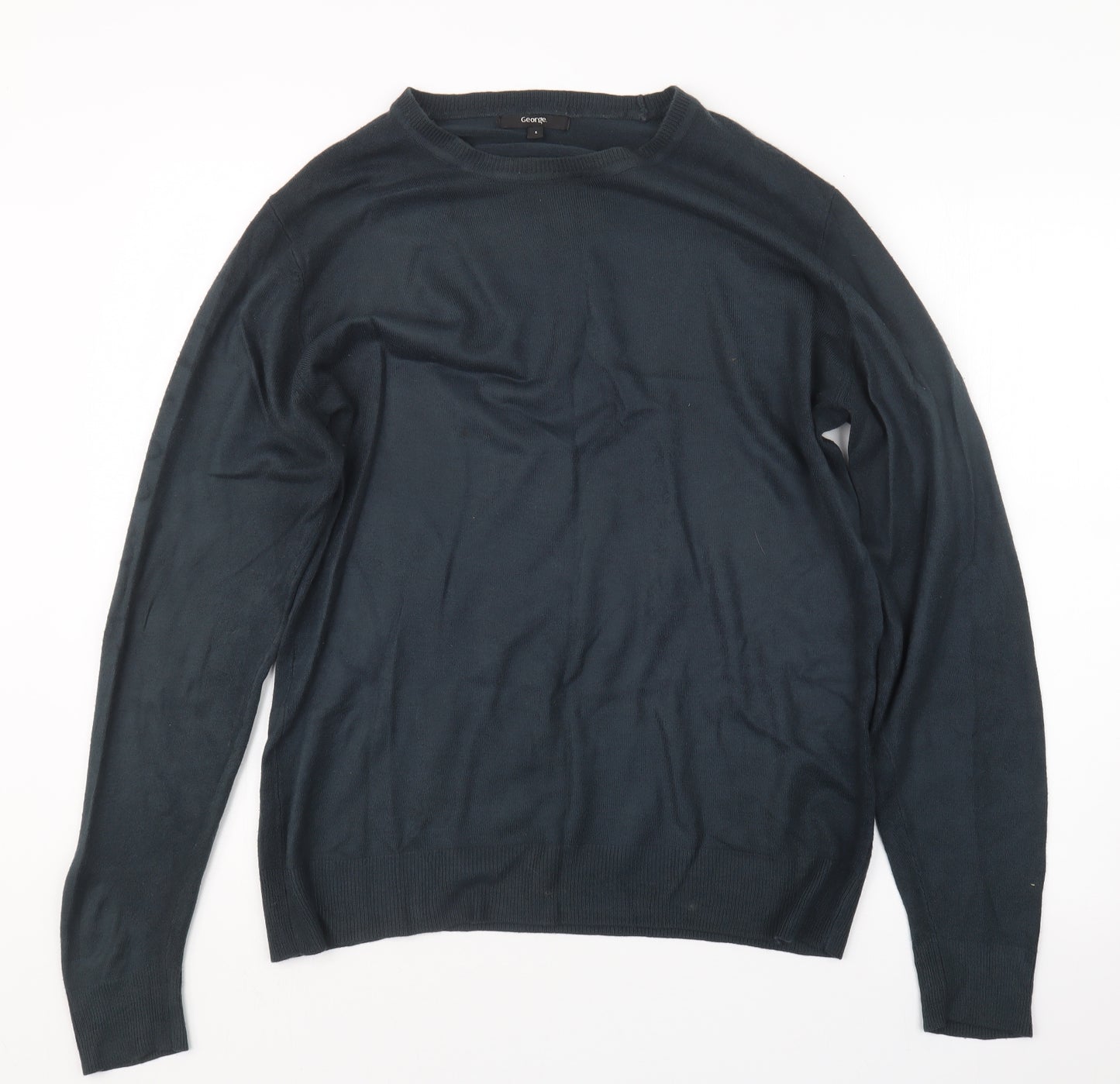 George Mens Blue  Knit Pullover Jumper Size S