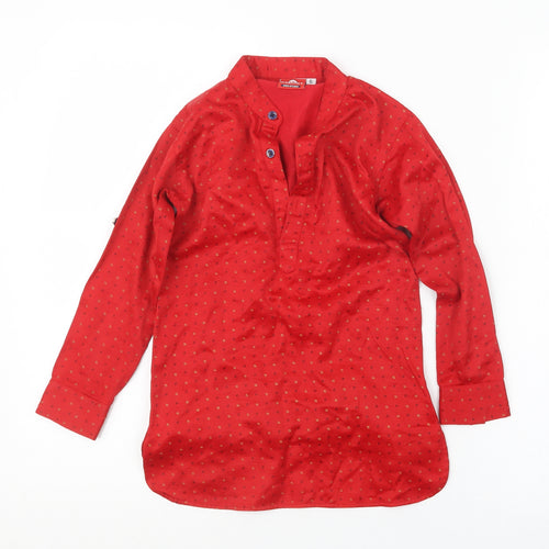 Internet Boys Red Geometric  Basic T-Shirt Size 6 Years