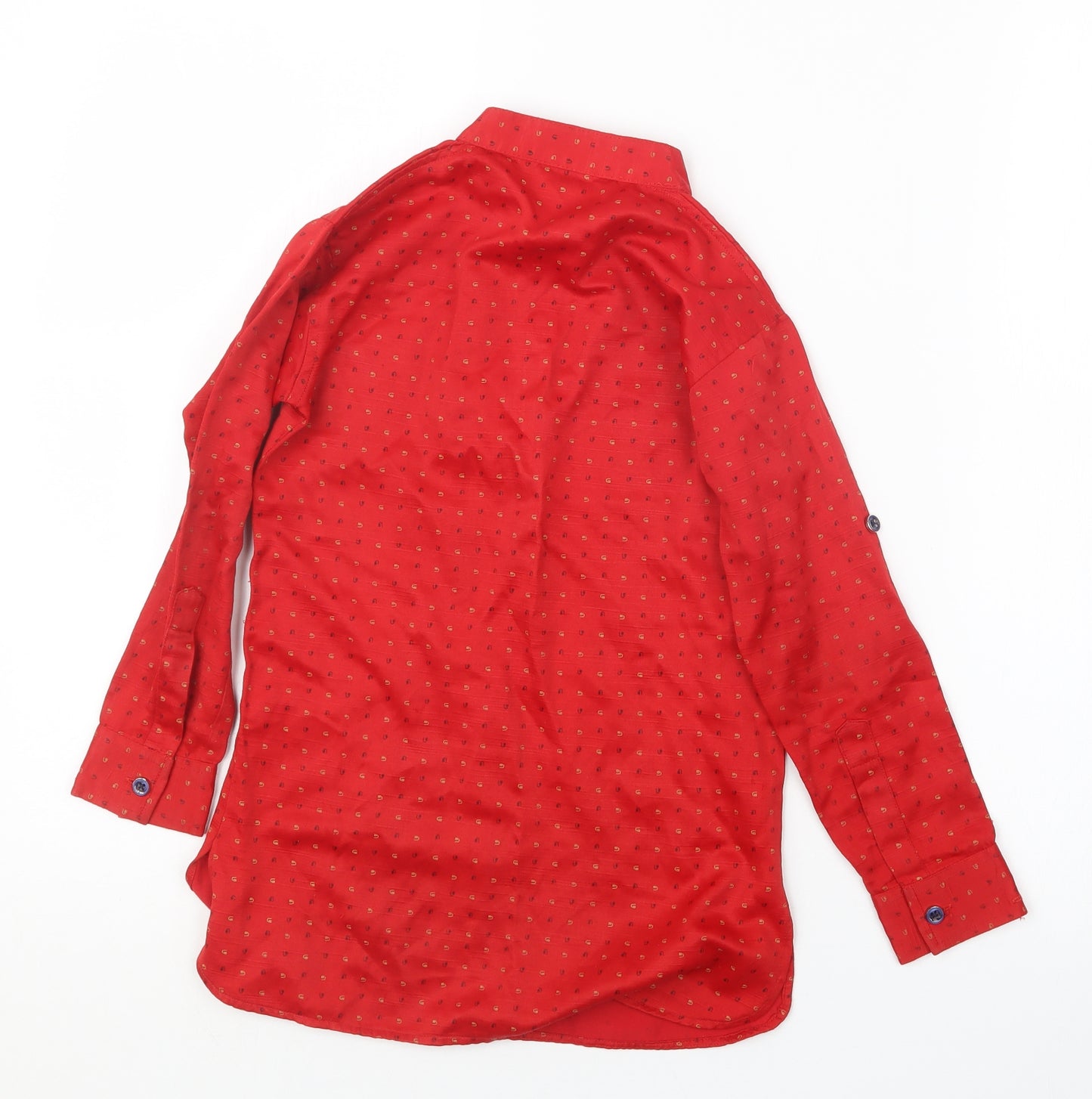 Internet Boys Red Geometric  Basic T-Shirt Size 6 Years
