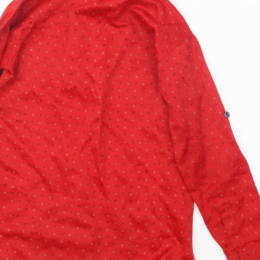 Internet Boys Red Geometric  Basic T-Shirt Size 6 Years