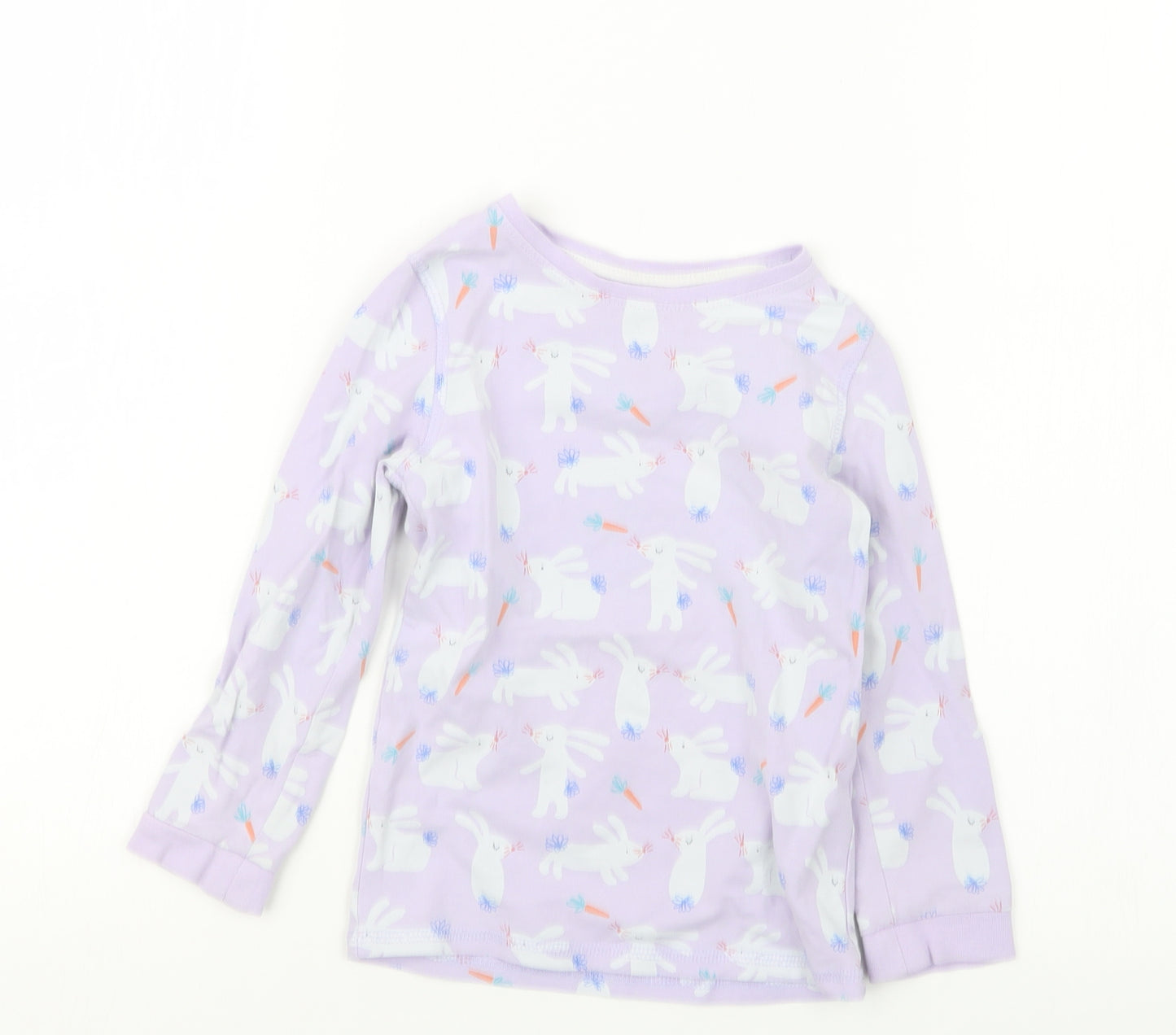 Marks and Spencer Girls Purple Geometric  Top Pyjama Top Size 2-3 Years