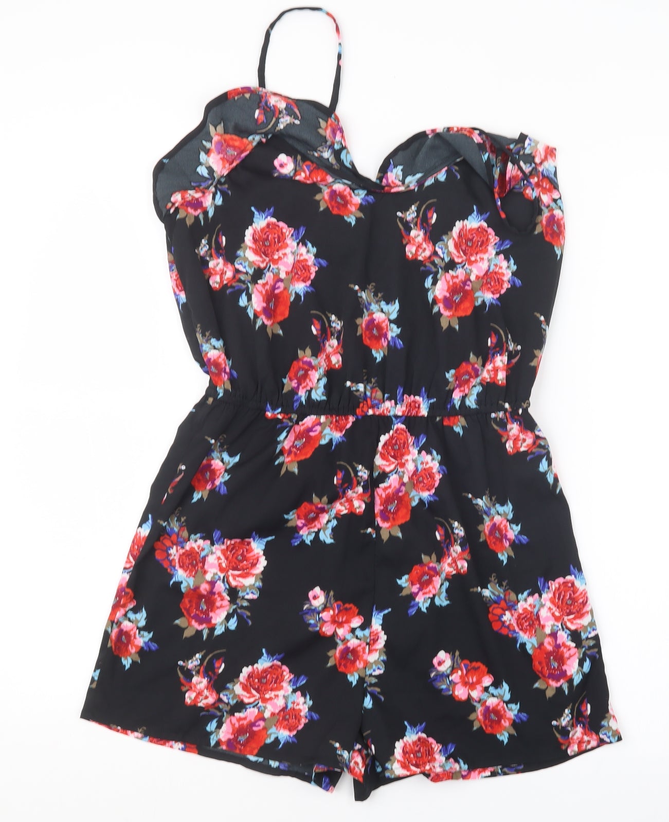 Atmosphere Womens Black Floral  Playsuit One-Piece Size 10