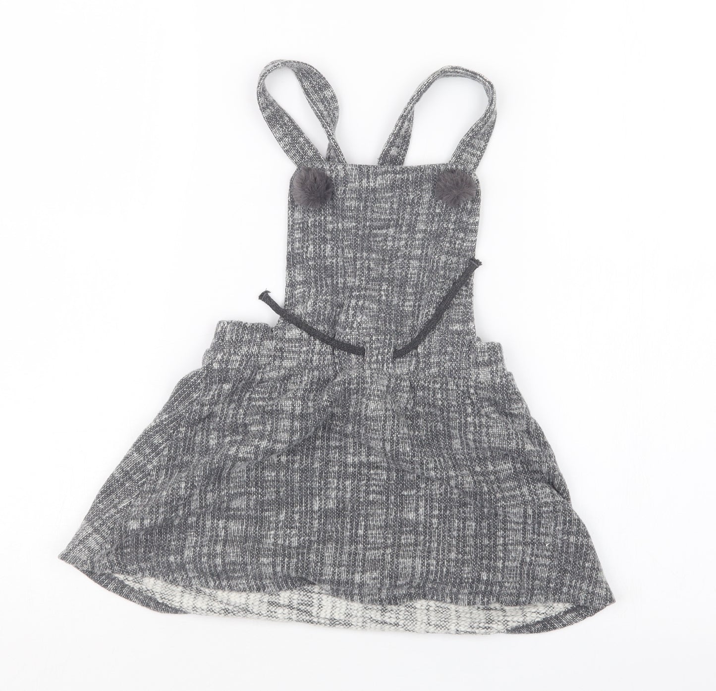 George Girls Grey   Pinafore/Dungaree Dress  Size 3-4 Years