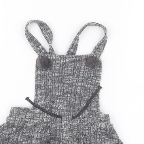 George Girls Grey   Pinafore/Dungaree Dress  Size 3-4 Years