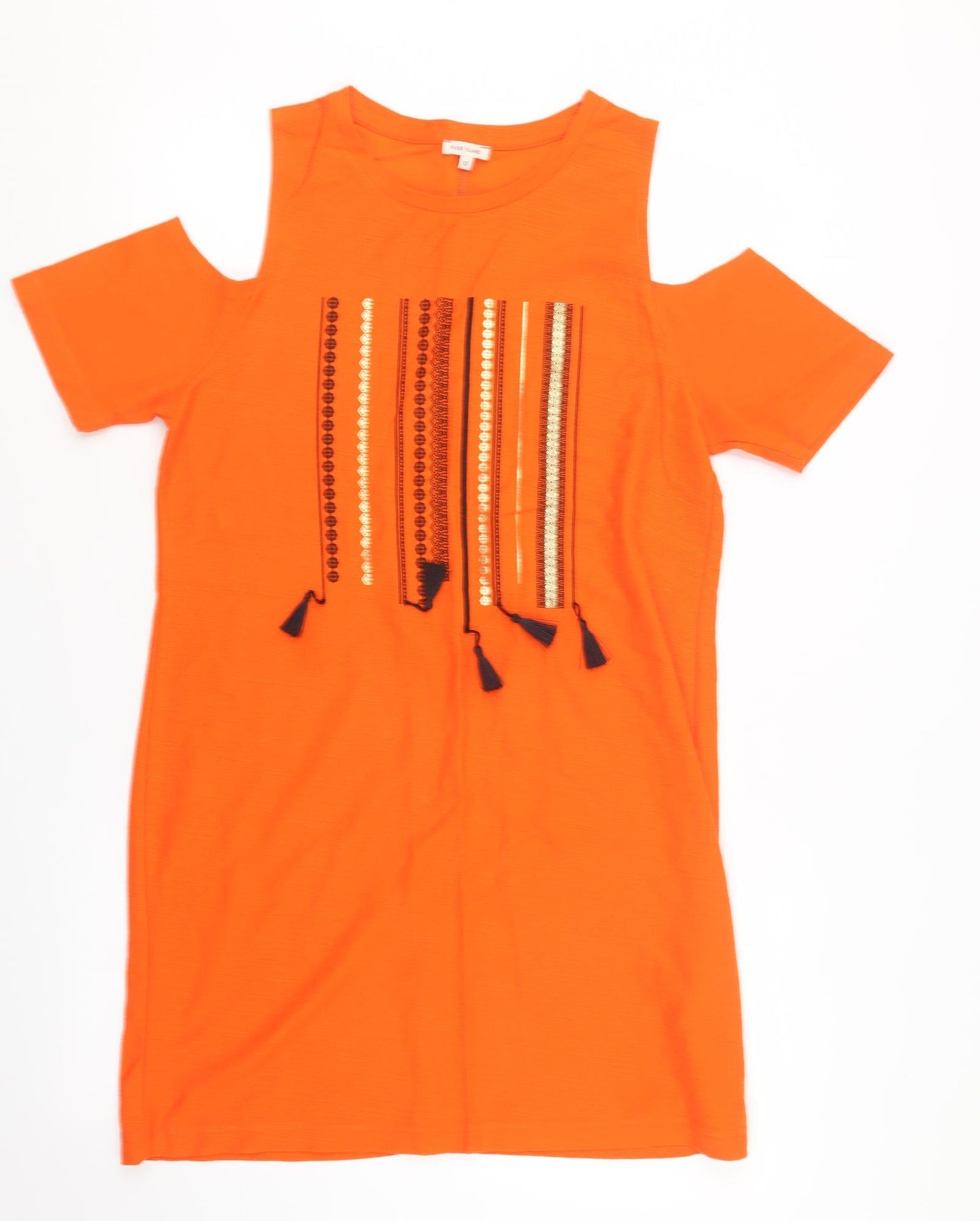 River Island Womens Orange   T-Shirt Dress  Size 12