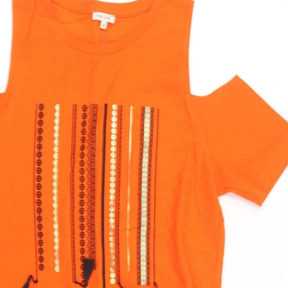 River Island Womens Orange   T-Shirt Dress  Size 12