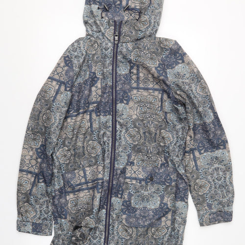 NEXT Womens Blue Geometric  Jacket Coat Size 10