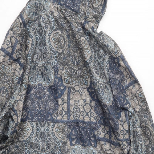 NEXT Womens Blue Geometric  Jacket Coat Size 10