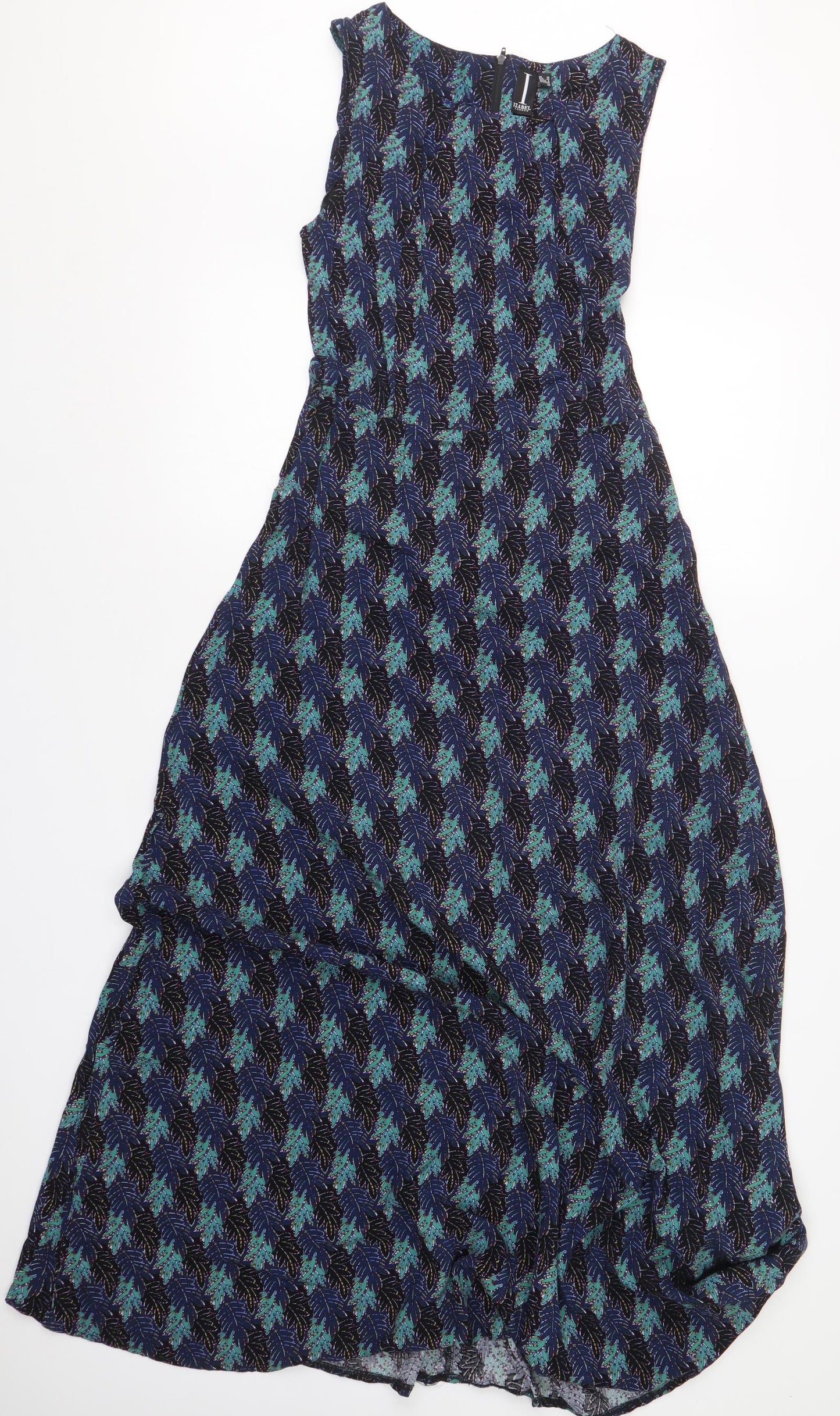 Izabel London  Womens Blue Geometric  Maxi  Size 10